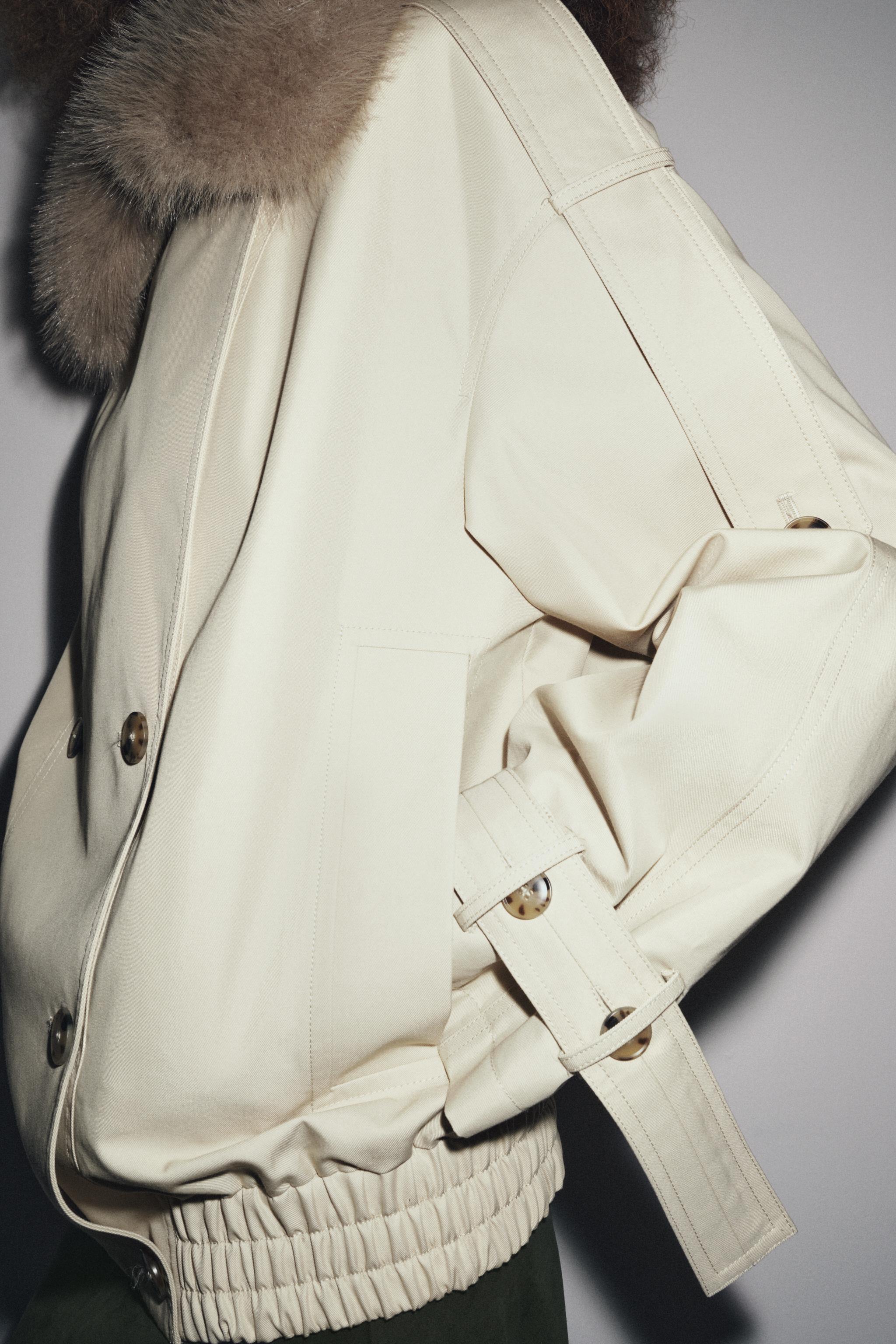 ZW COLLECTION WATER REPELLENT SHORT TRENCH COAT